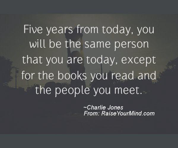 Image result for charlie jones quote books you read