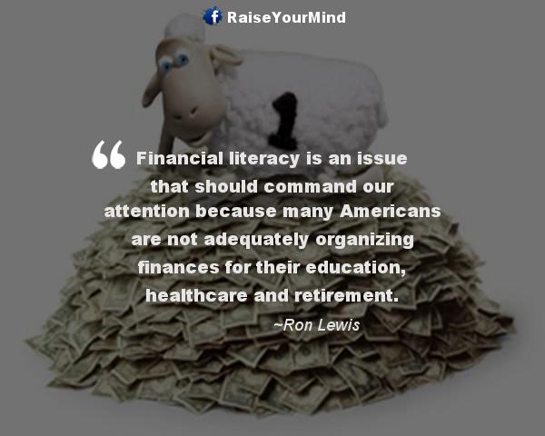 financial literacy issue - Finance quote image