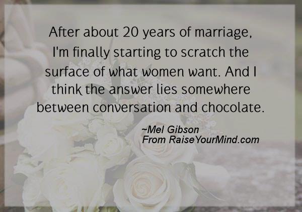 Wedding Wishes, Quotes & Verses | After about 20 years of marriage, I'm