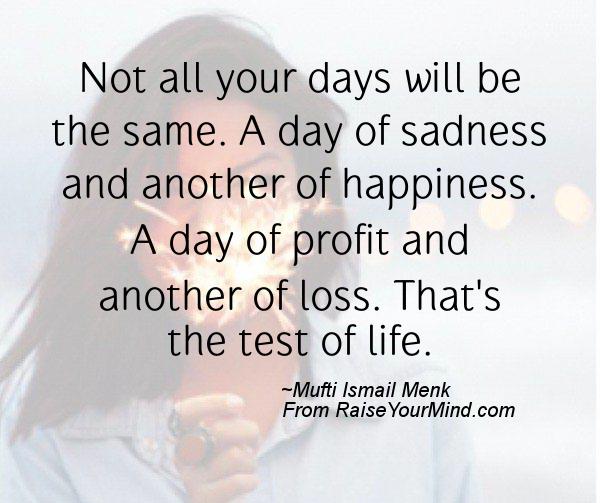 A nice happiness quote from Mufti Ismail Menk - Proverbes Happiness