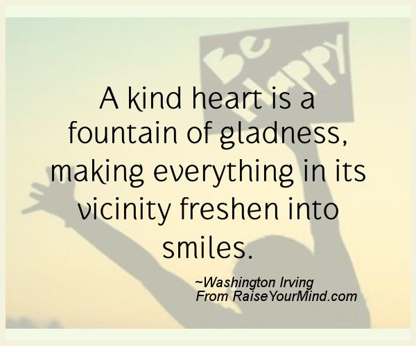 A nice happiness quote from Washington Irving - Proverbes Happiness
