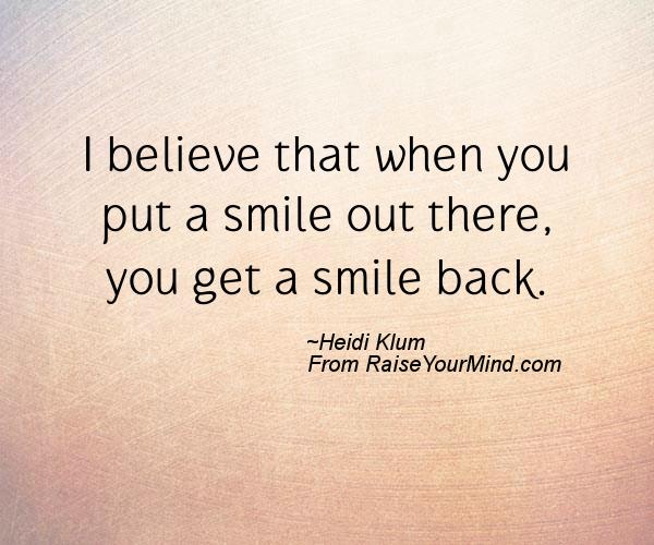 A nice happiness quote from Heidi Klum - Proverbes Happiness