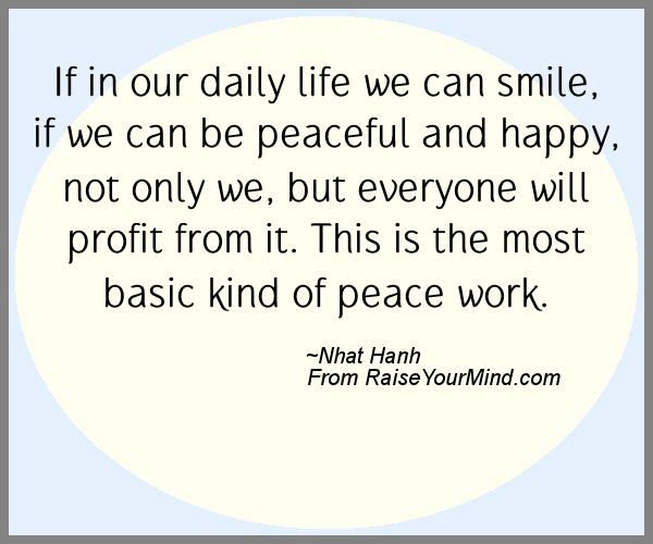 A nice happiness quote from Nhat Hanh - Proverbes Happiness