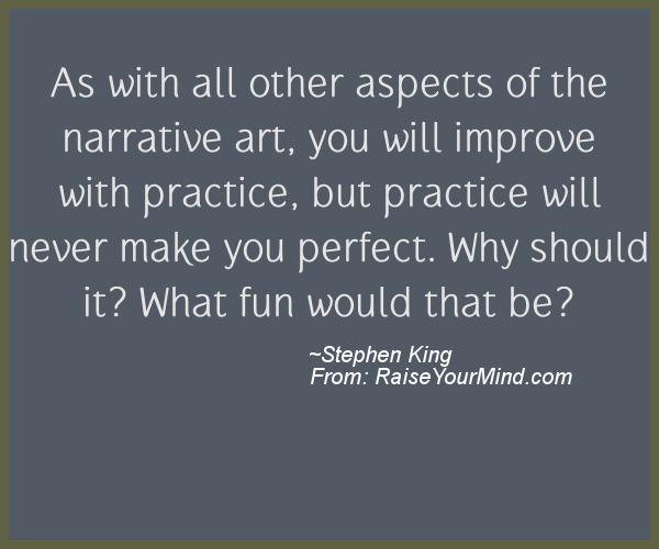 A nice motivational quote from Stephen King