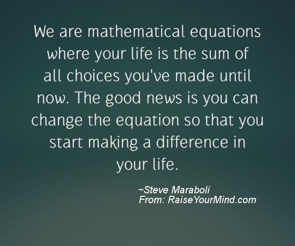 A nice motivational quote from Steve Maraboli