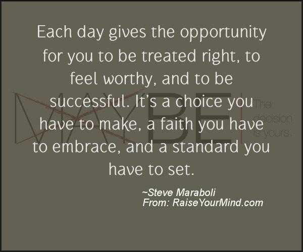 A nice motivational quote from Steve Maraboli