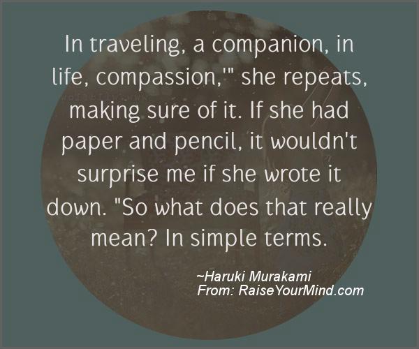A nice motivational quote from Haruki Murakami