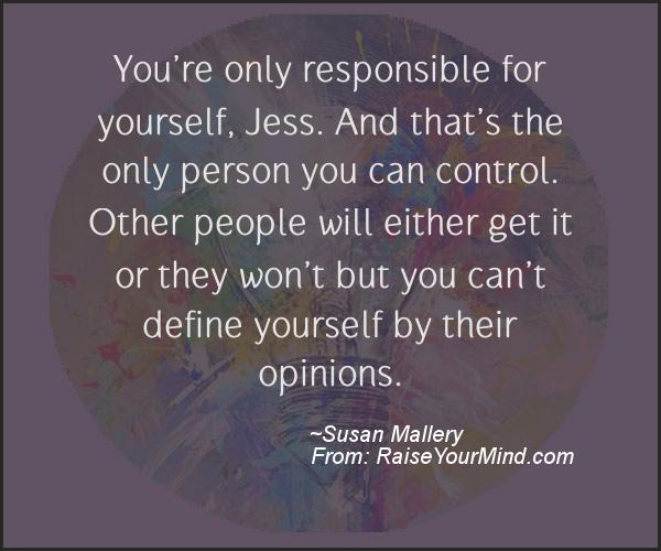 A nice motivational quote from Susan Mallery