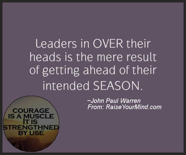 A nice motivational quote from John Paul Warren