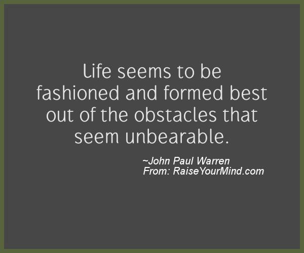 A nice motivational quote from John Paul Warren