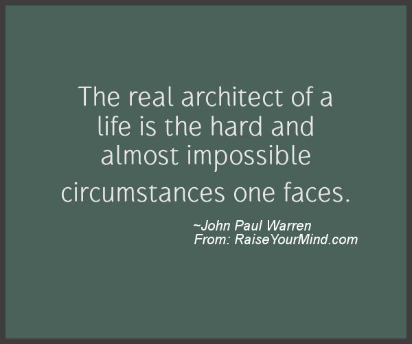 A nice motivational quote from John Paul Warren