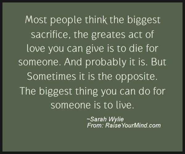 A nice motivational quote from Sarah Wylie