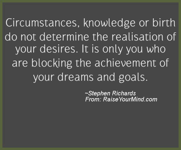 A nice motivational quote from Stephen Richards