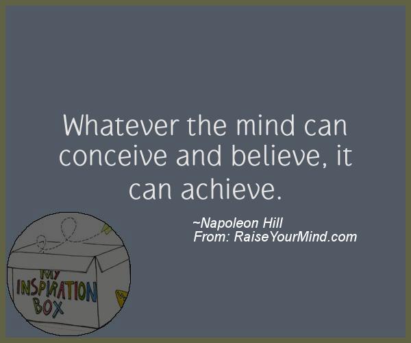 A nice motivational quote from Napoleon Hill