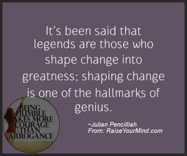 A nice motivational quote from Julian Pencilliah