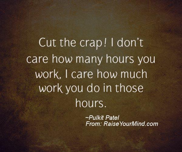 A nice motivational quote from Pulkit Patel