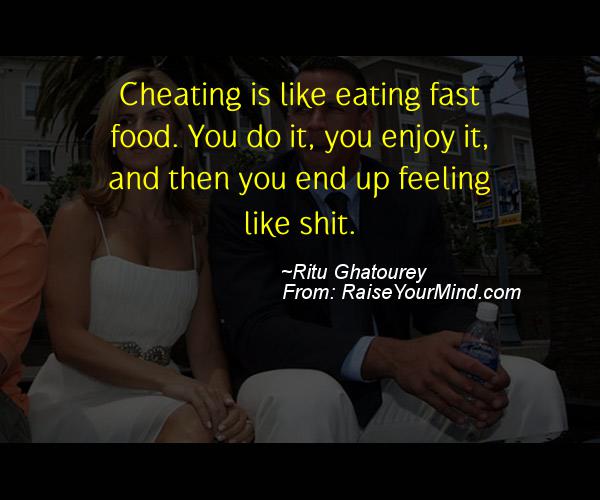 A nice cheating quote from Ritu Ghatourey 