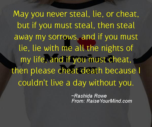 A nice cheating quote from Rashida Rowe 