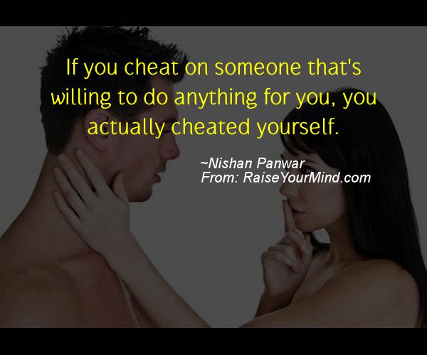 A nice cheating quote from Nishan Panwar 