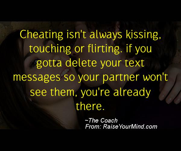 A nice cheating quote from The Coach