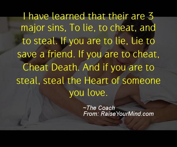 Quotes on you cheats when someone A Letter