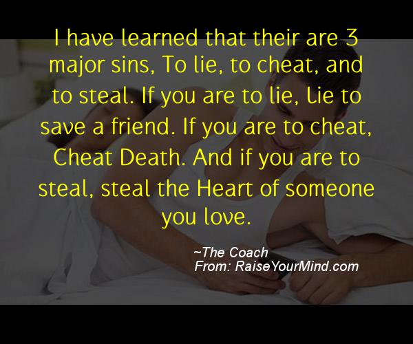 A nice cheating quote from  