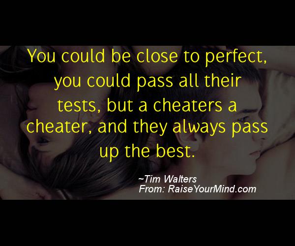 Cheating Verses & Funny Quotes | You could be close to perfect, you