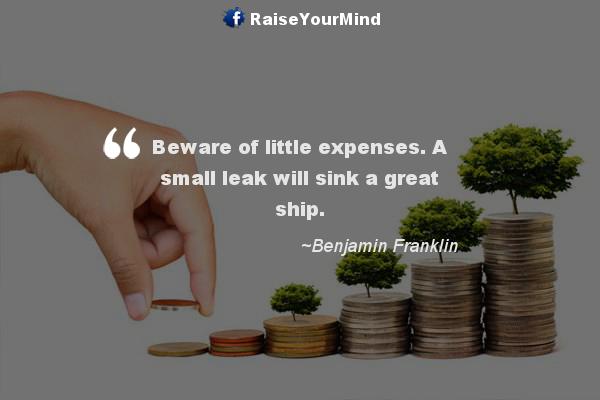 dealing with expenses - Finance quote image
