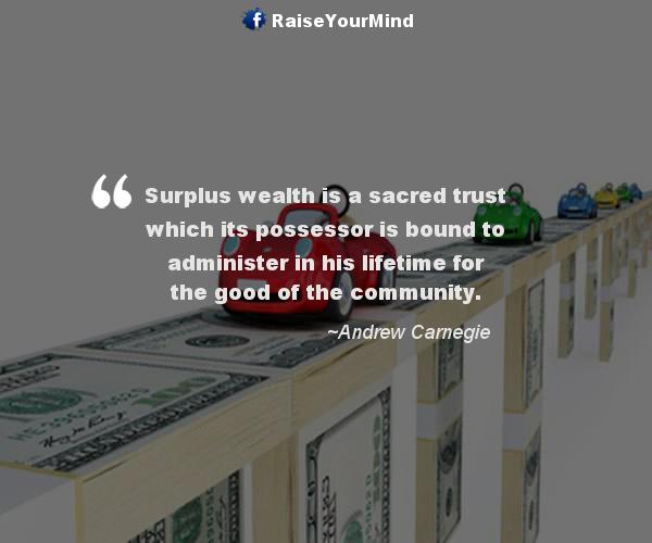 surplus wealth - Finance quote image