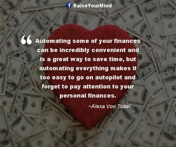 automating your finances - Finance quote image