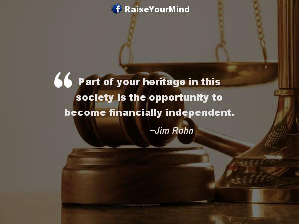 becoming financially independent - Finance quote image