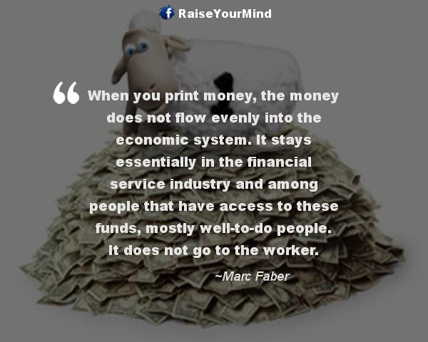 printing money - Finance quote image