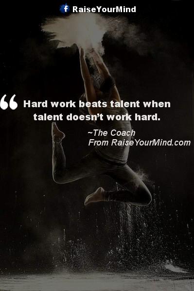 Fitness Motivational Quotes Hard Work Beats Talent When Talent